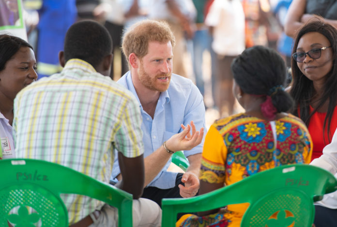 In Malawi, The Duke of Sussex meets with young people at a health clinic to discuss stigma surrounding HIV and other barriers